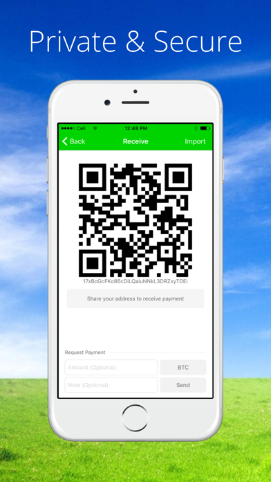 Mobile Bitcoin Wallet - Qcan Screenshot