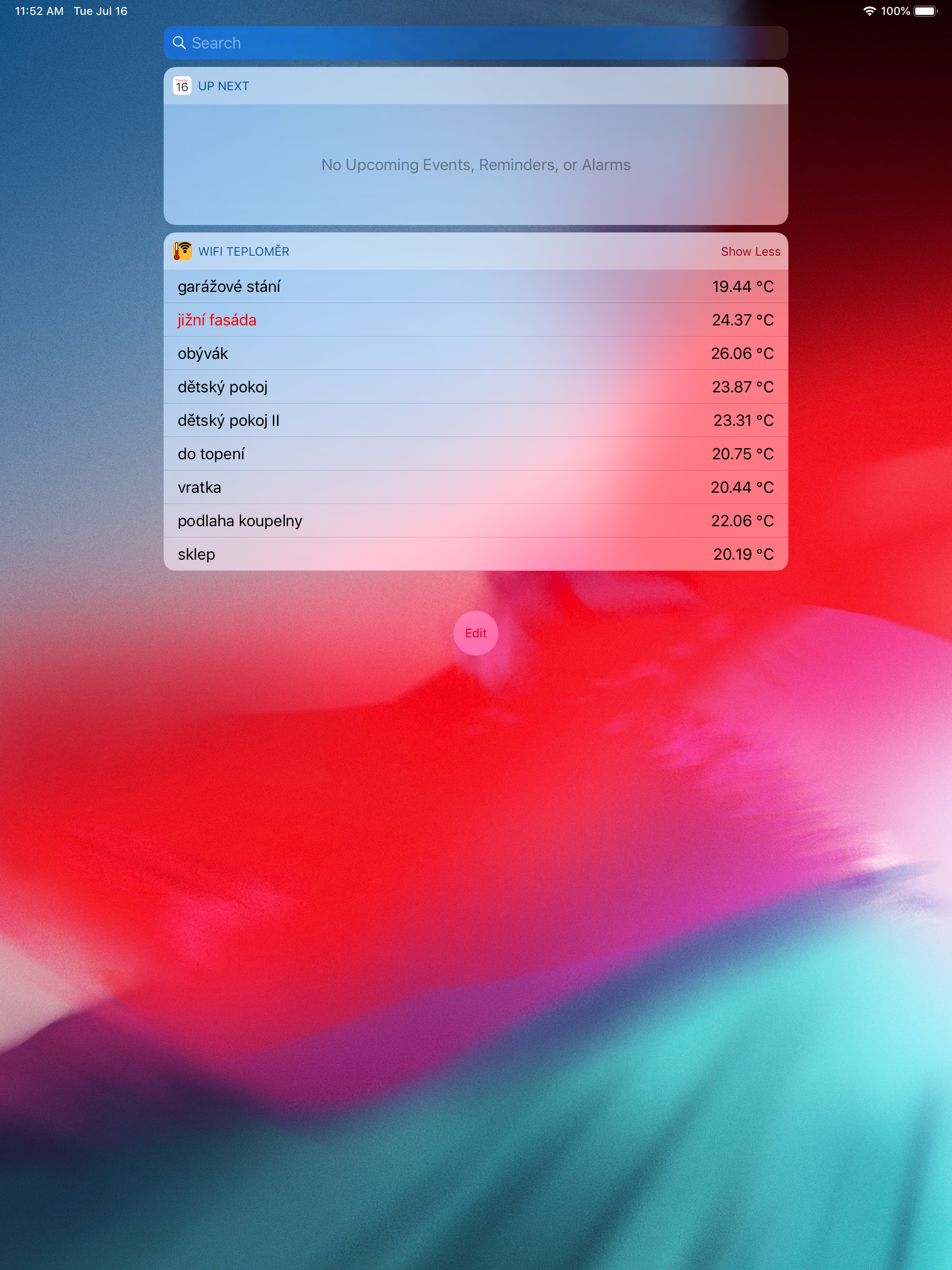 WiFi-Teploměr screenshot 5