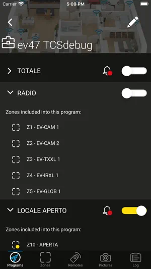 Tecnoalarm evolution screenshot 1