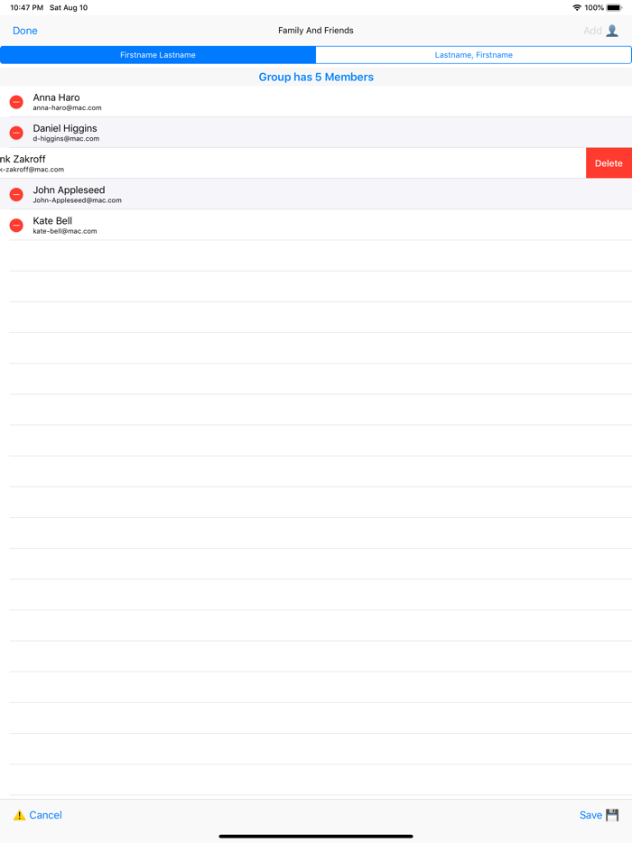 Groups - EmailGroups