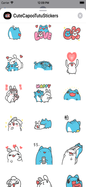 Couple Capoo & Tutu Stickers(圖2)-速報App