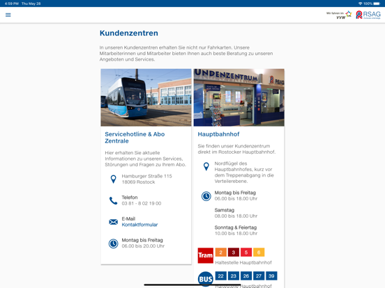 RSAG Fahrplan iPad screenshot 6 - Navigation app