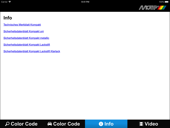 MOTIP Color Search iPad screenshot