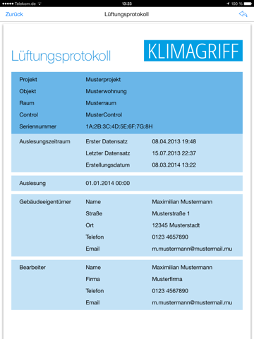 Klimagriff Manager Pro screenshot 3