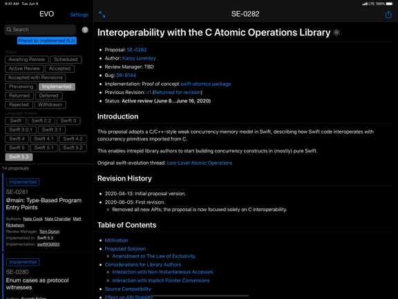 EVOlution - App iPad screenshot 7 - Reference app