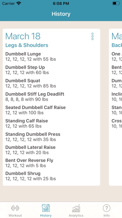 Dumbbell Split Workout