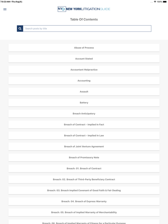 Screenshot #6 pour New York Litigation Guide