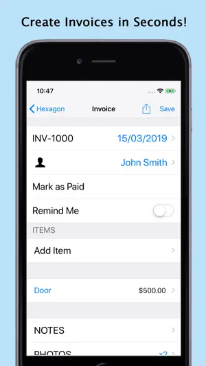 Easy Invoice Pro - PDF export screenshot 2