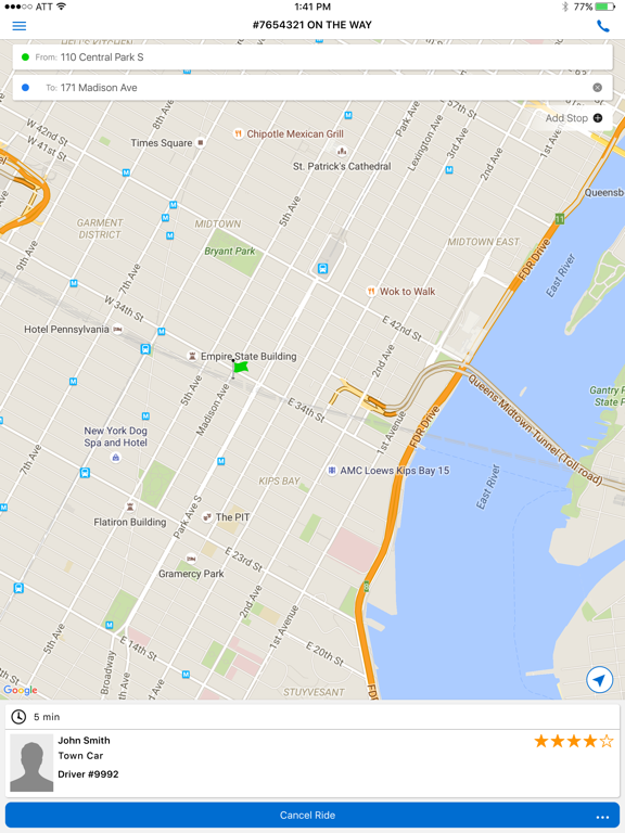 Excelente Taxi iPad screenshot 5 - Travel app
