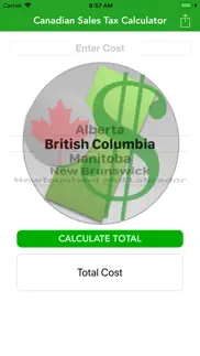 canadian sales tax calculator! iphone screenshot 1