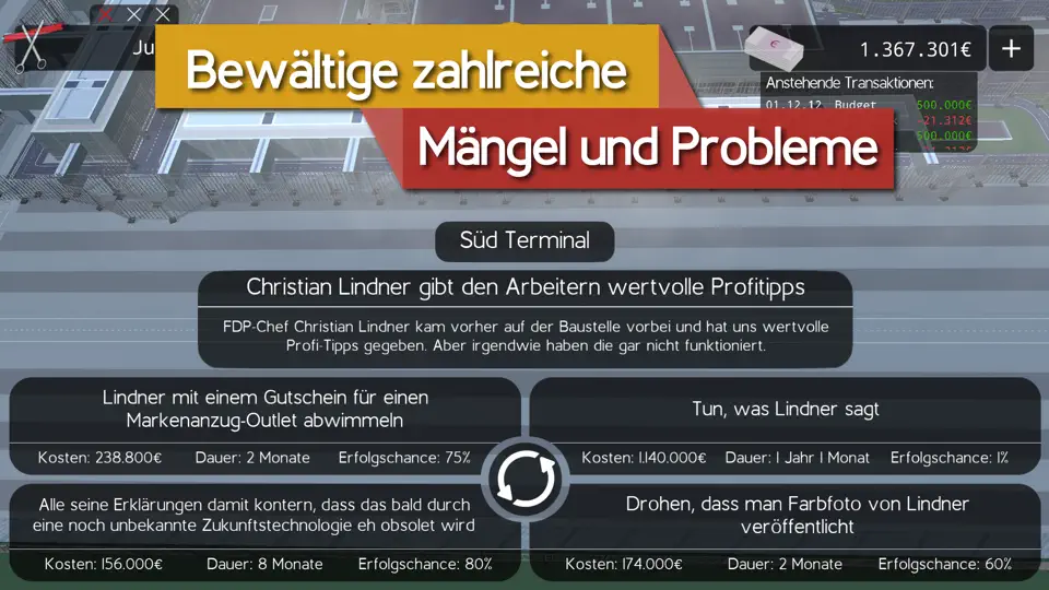 Screenshot von BER Bausimulator auf dem iPhone 2