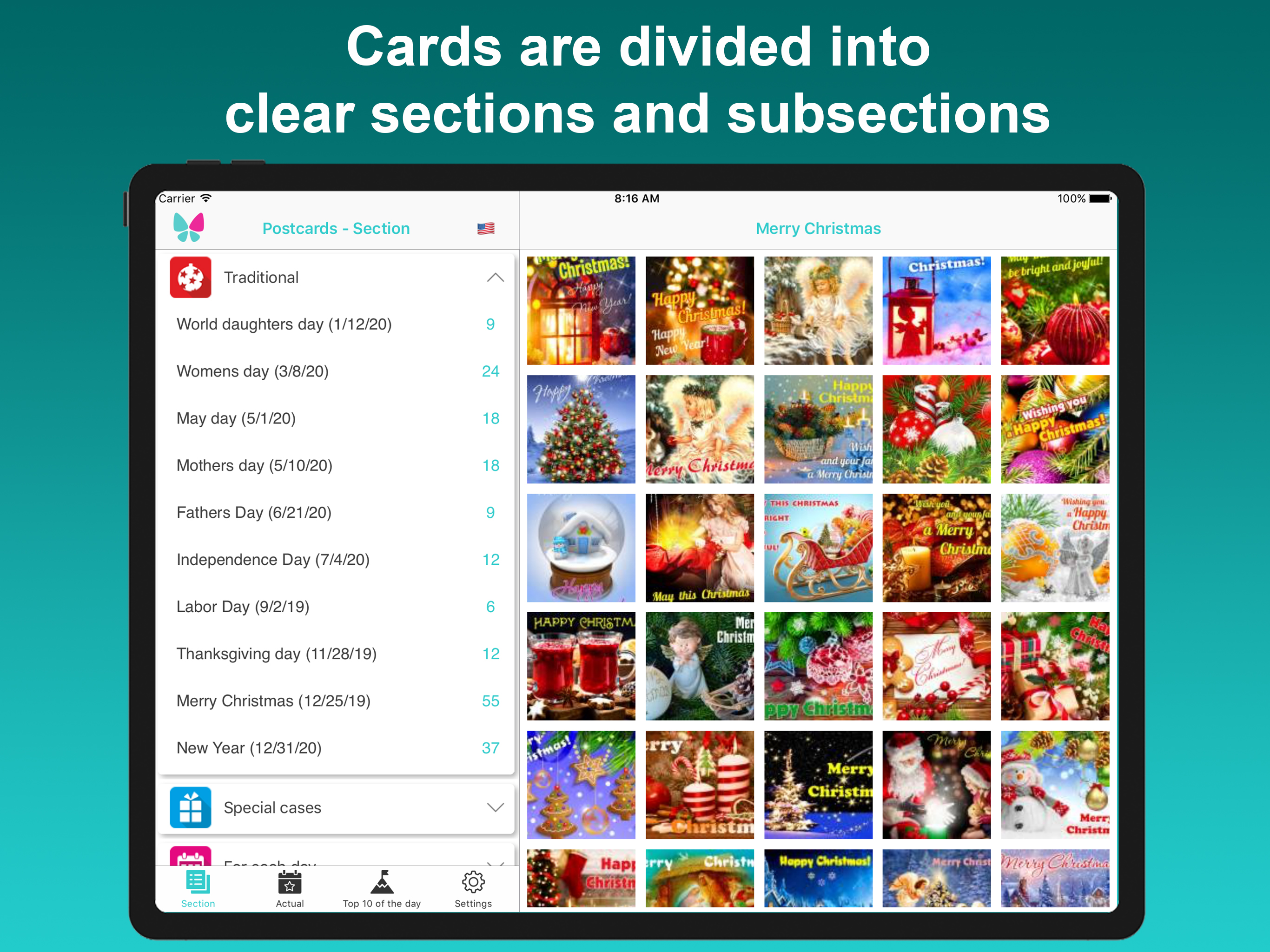 Birthdays greeting cards