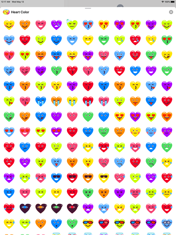 Screenshot #4 pour Heart Face Multicolor Stickers