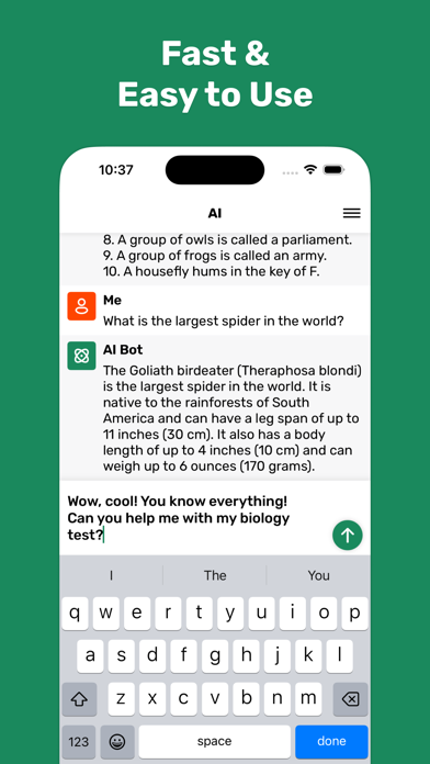 AI Chatbot Writing Helper Screenshot