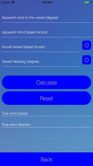 True-Wind Calculator Screenshot
