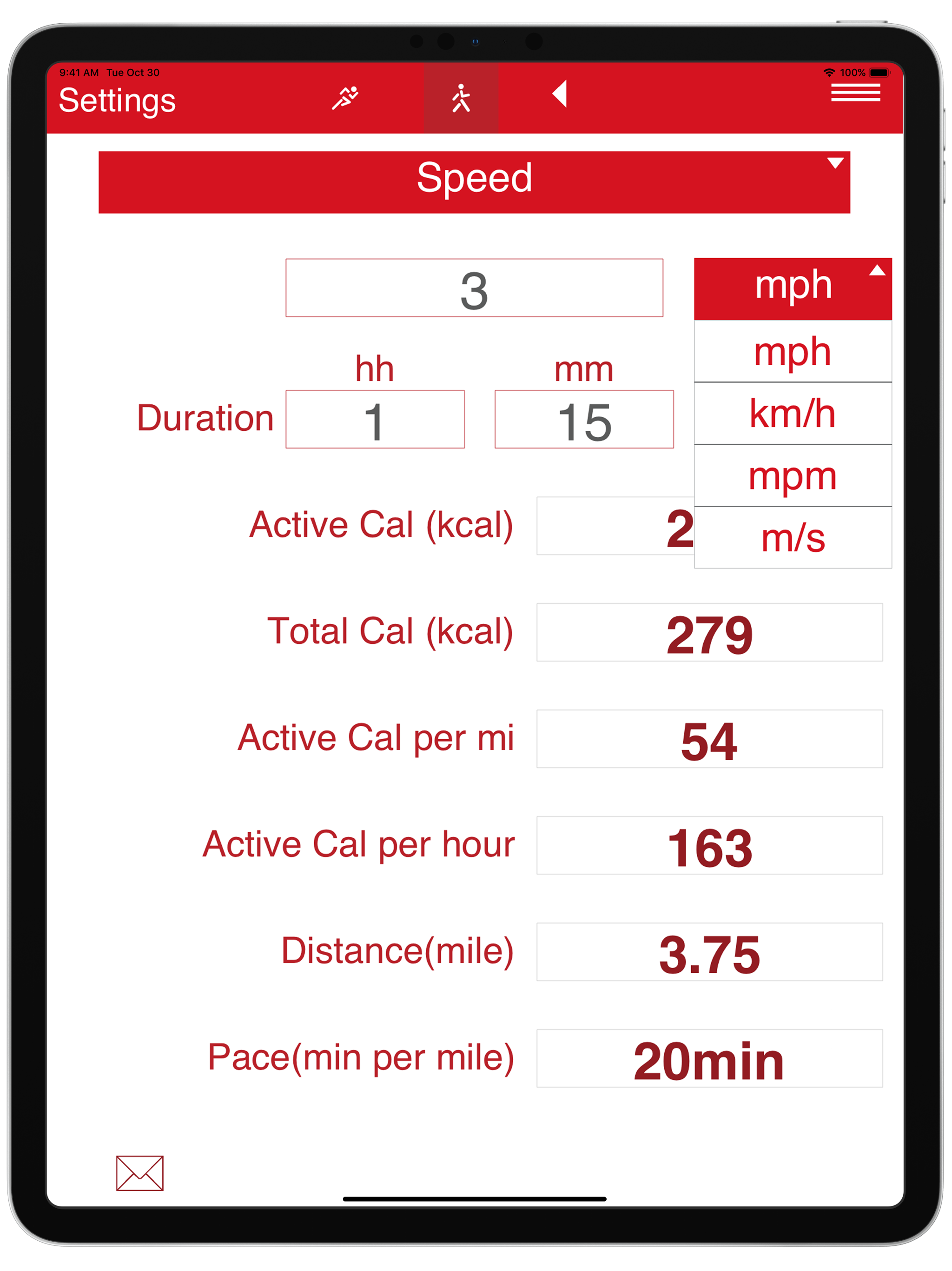 Running and Walking Calories
