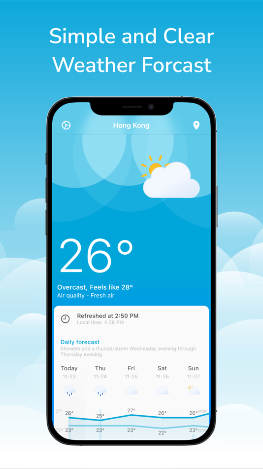 #1. Weather: Today and Forecast (iOS) 由: Bang Hoang