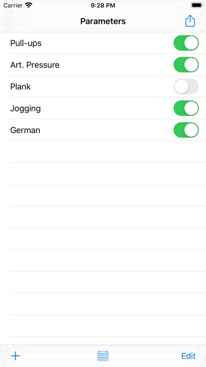 EvoParameter - Workout Diary