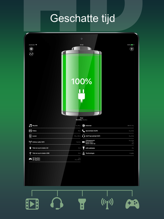 Accu & Batterij HD+ iPad app afbeelding 1