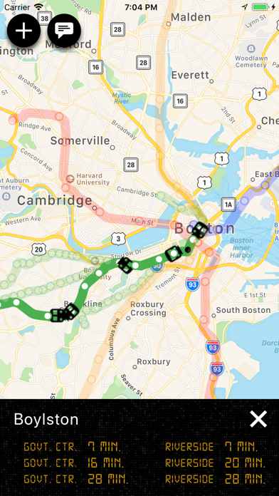 MBTA Transit Tracker screenshot 2