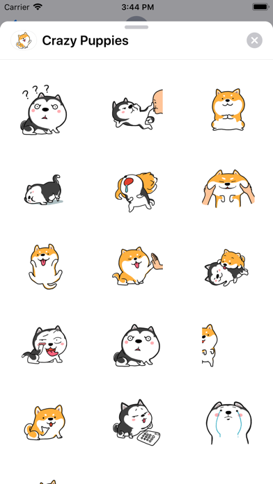 Screenshot #2 pour Crazy Pups: Animated Stickers