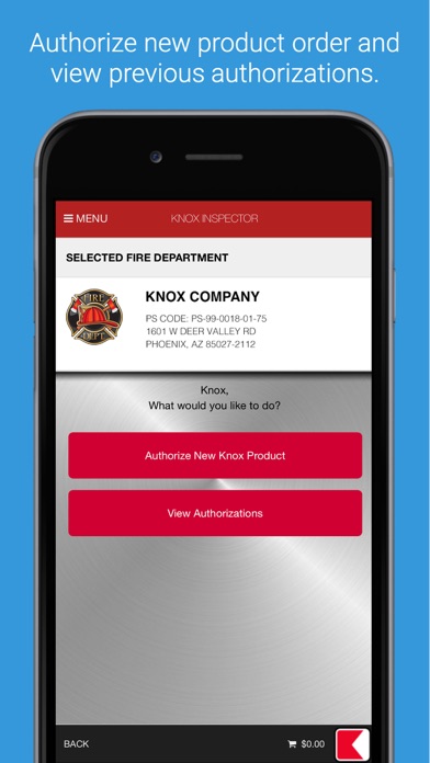 Knox Inspector iPhone screenshot 1 - Productivity app