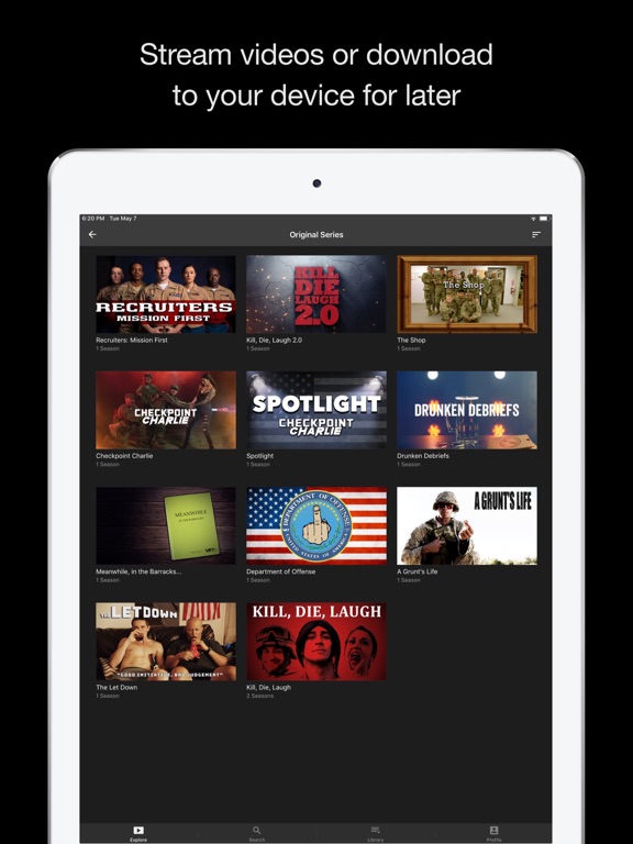 VET Tv iPad screenshot 4 - Entertainment app