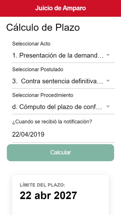 Cálculo de Plazos Procesales