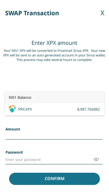 ProximaX Sirius Wallet