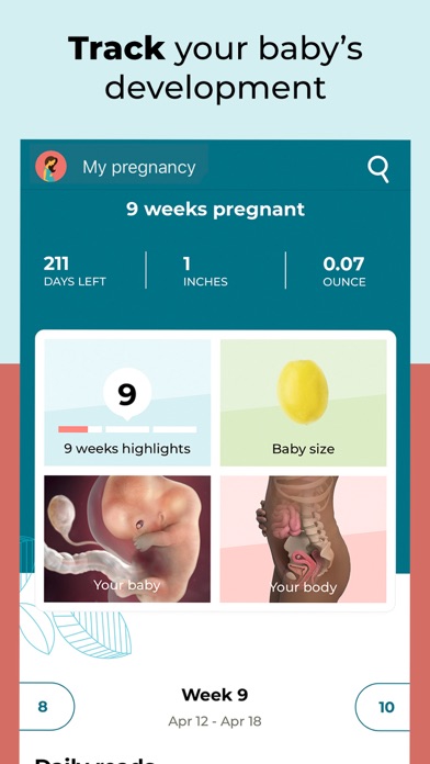 Pregnancy Tracker review screenshots