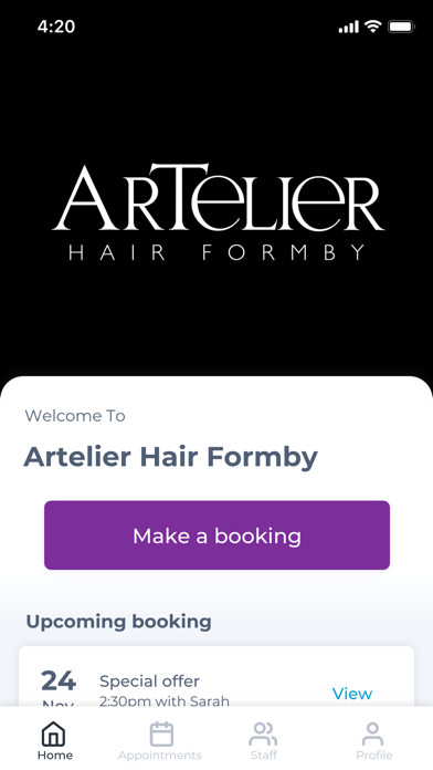 Screenshot #1 pour Artelier Hair Formby