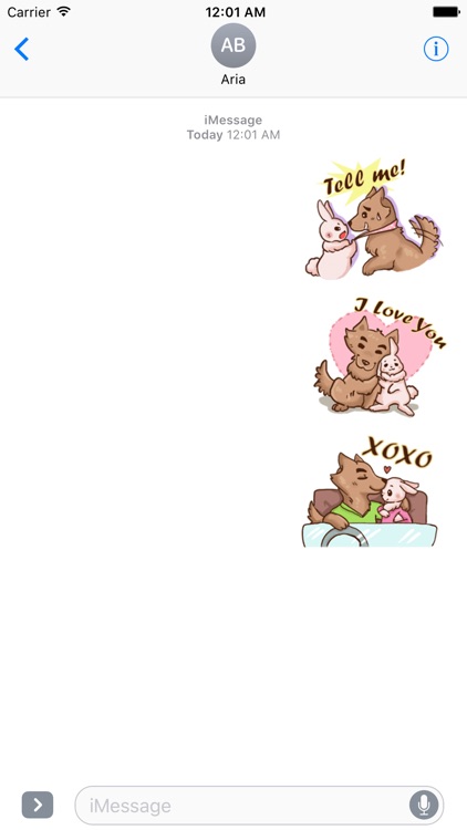 Love of Wolf and Bunny Sticker