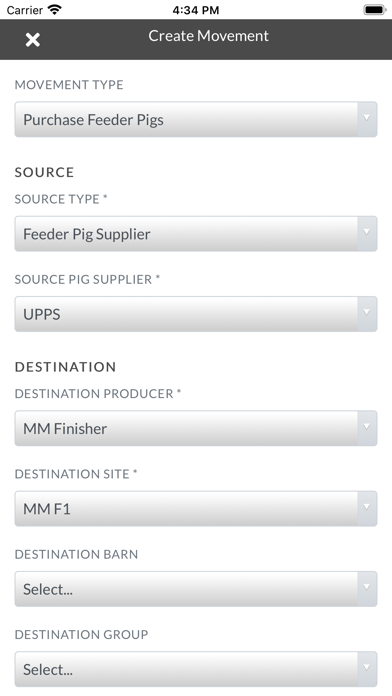 MetaFarms Mobile Movements Screenshot