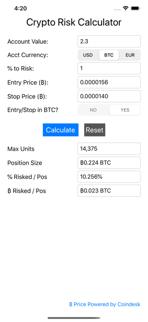 Crypto Risk Calculator(圖3)-速報App