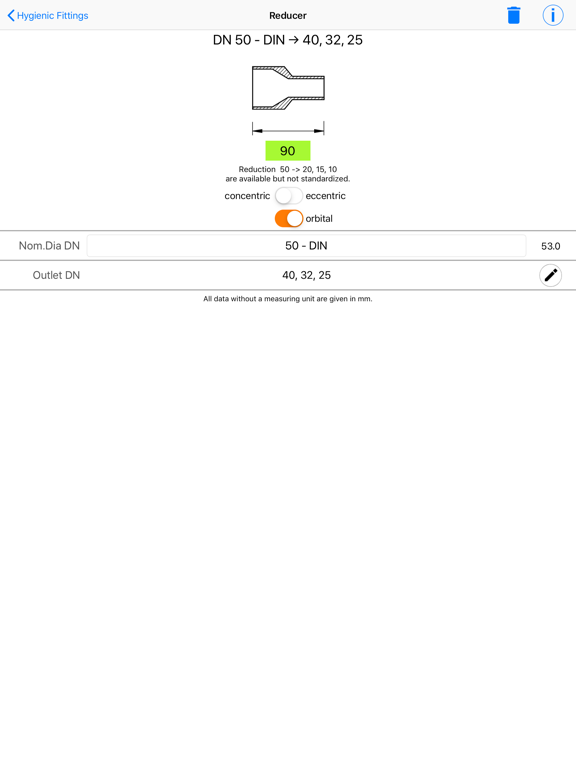 Hygienic Tube App DIN iPad screenshot 6 - Productivity app