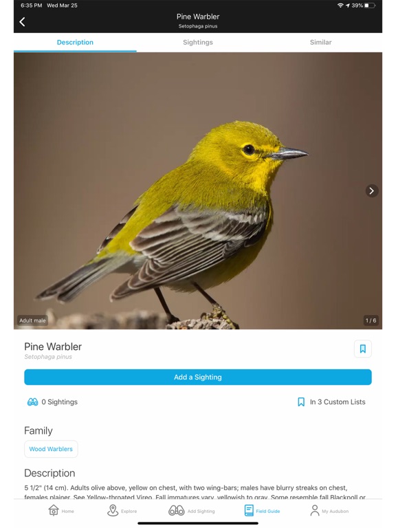 Screenshot #2 for Audubon Bird Guide