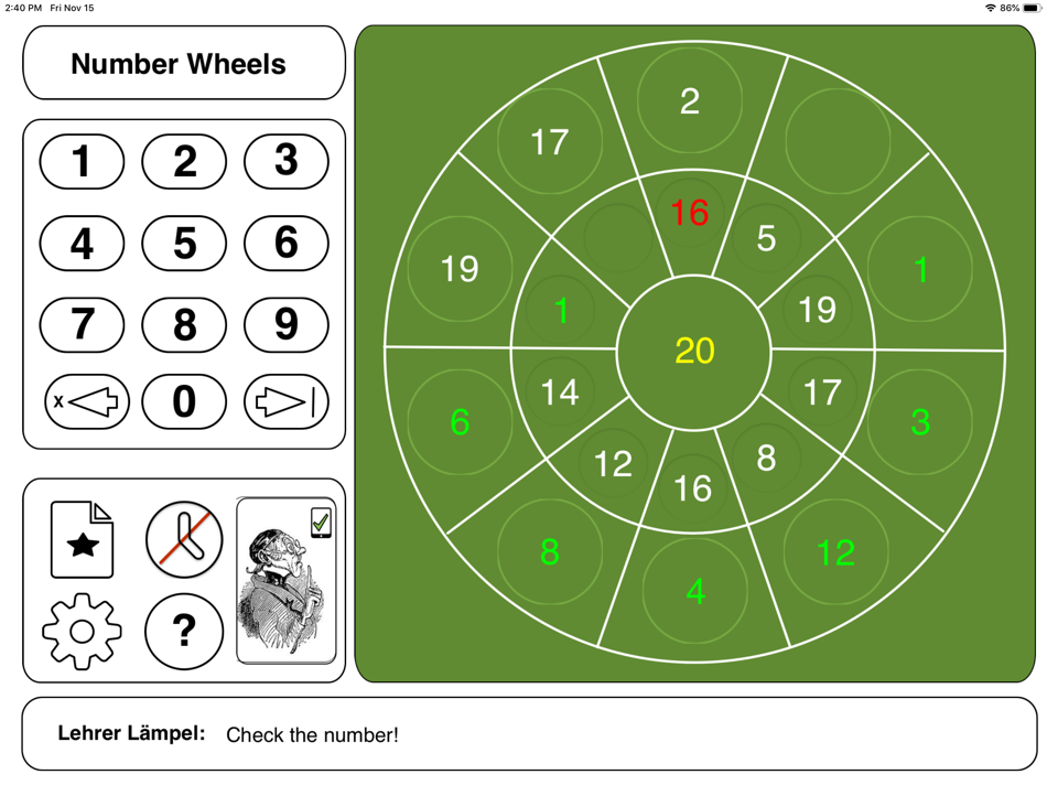 #4. Lehrer Lämpel: Number Wheels (iOS) 由: Claus Zinn