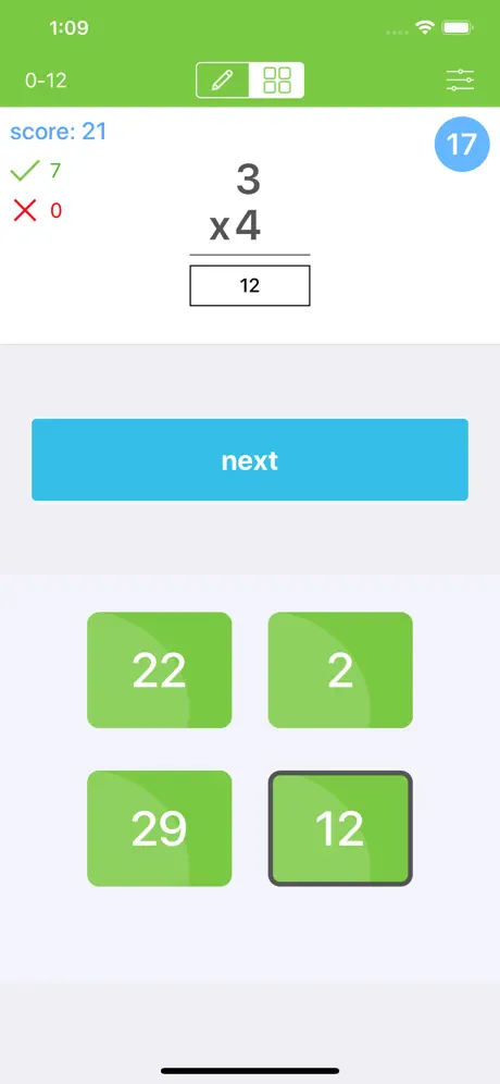 Times Tables - Flash Quiz