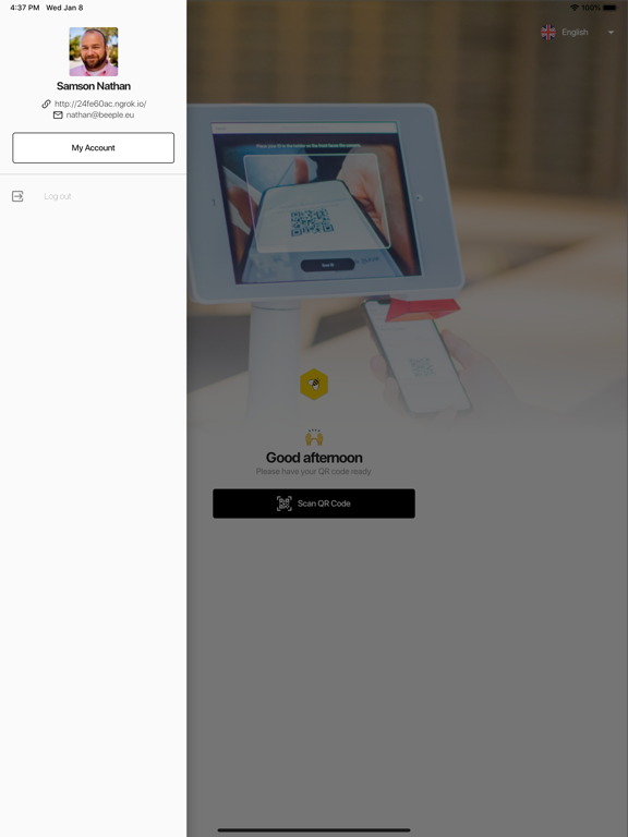 Beeple Check-in Kiosk iPad screenshot
