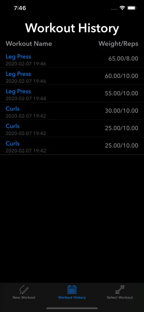 Workout Recorder