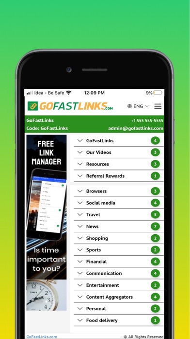 GoFastLinks Screenshot