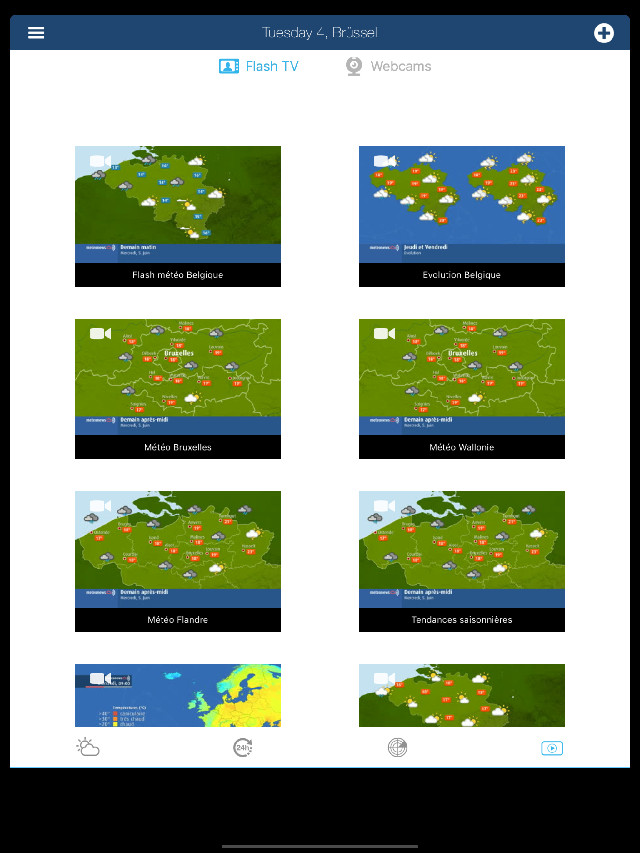 Weather for Belgium