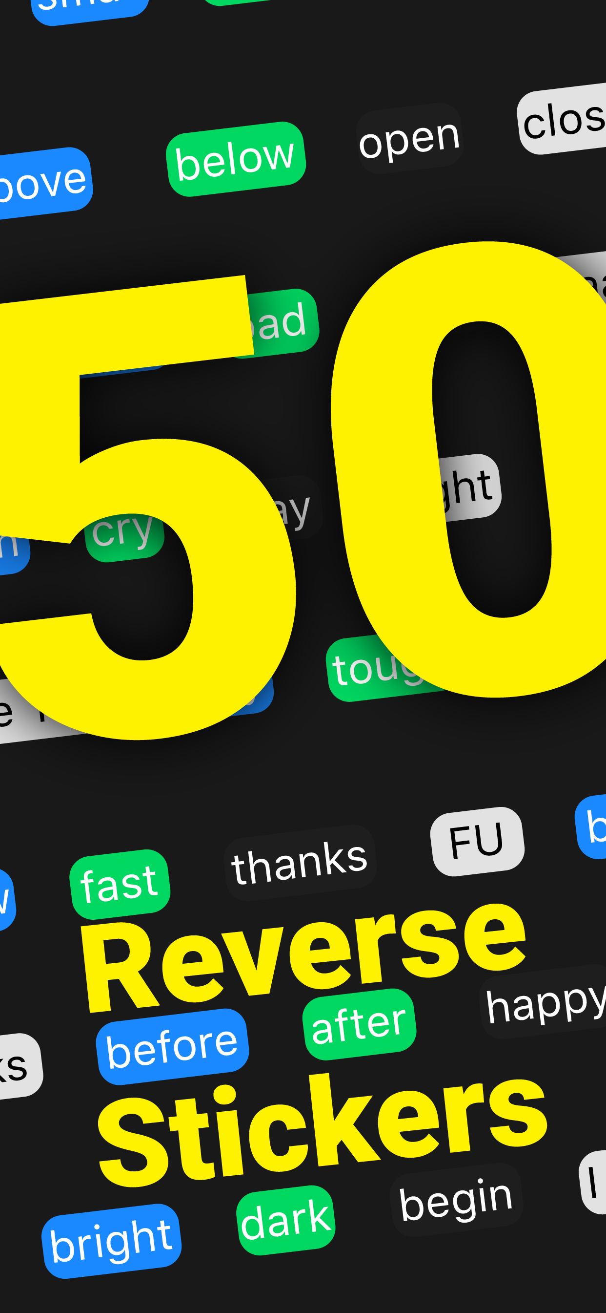 Yes No Reverse Stickers App screenshot 2