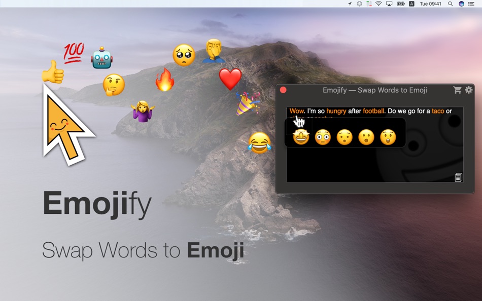 #1. Emojify - Swap words to Emoji (macOS) 由: Marek Hrušovský