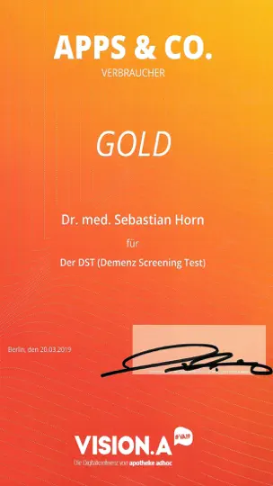 Screenshot von DST – Demenz Screening Test auf dem iPhone 7