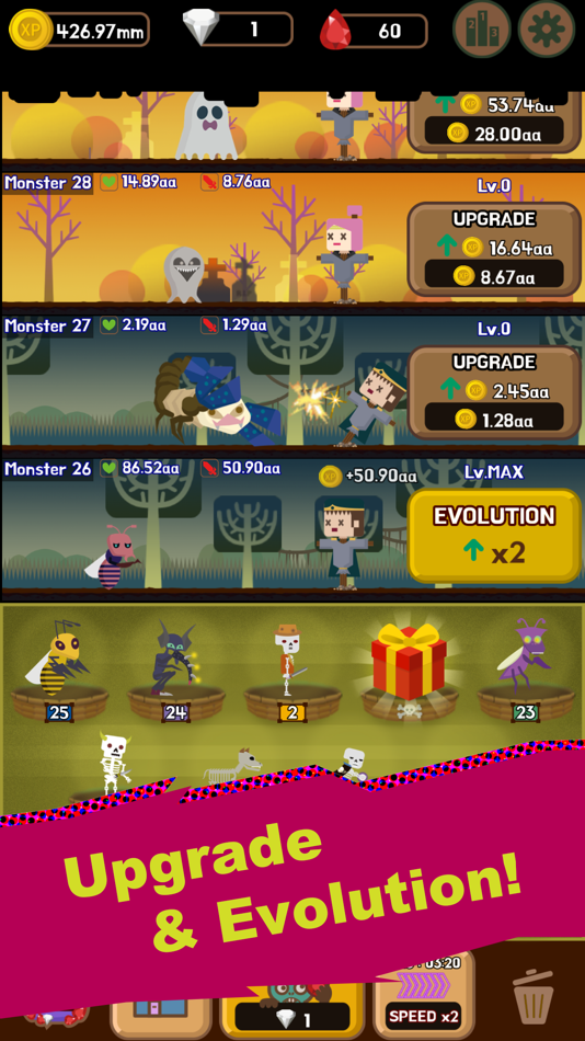 #3. DungeonMon :Idle Merge Monster (iOS) 由: Dai-Hyun Kwon