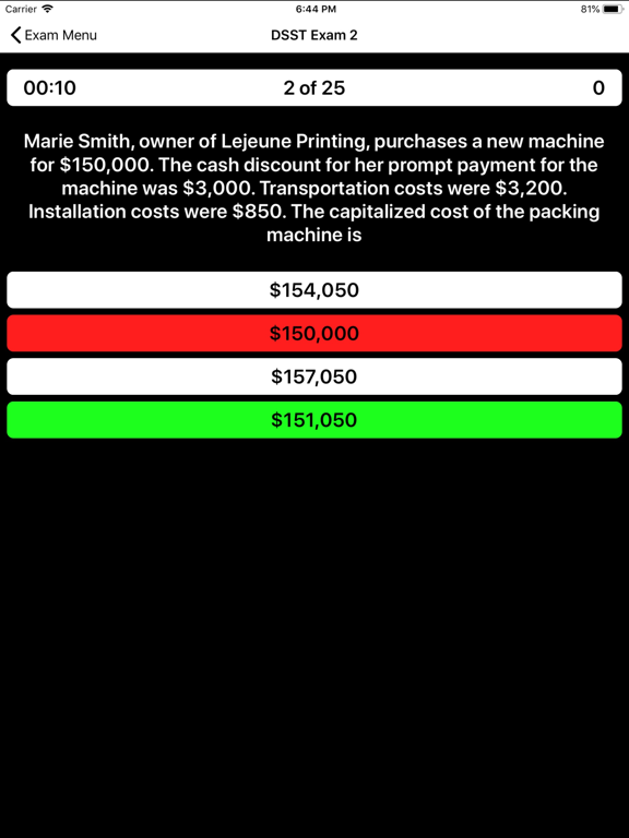 Screenshot #5 for DSST Financial Accounting Prep