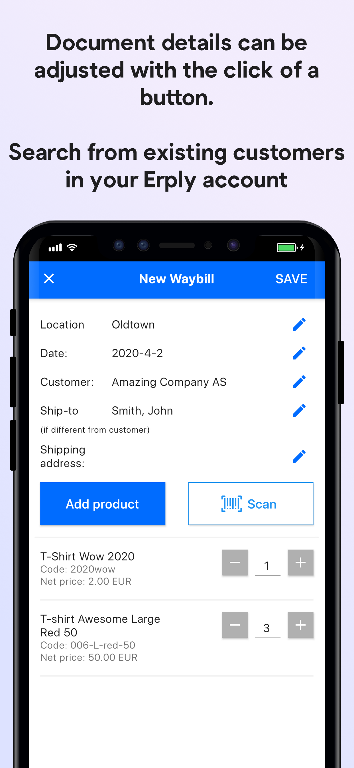 Erply Invoice screenshot 2