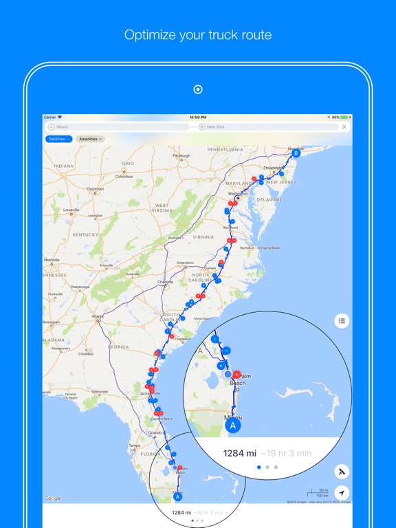 Jack Reports – truckers app iPad screenshot 4 - Navigation app