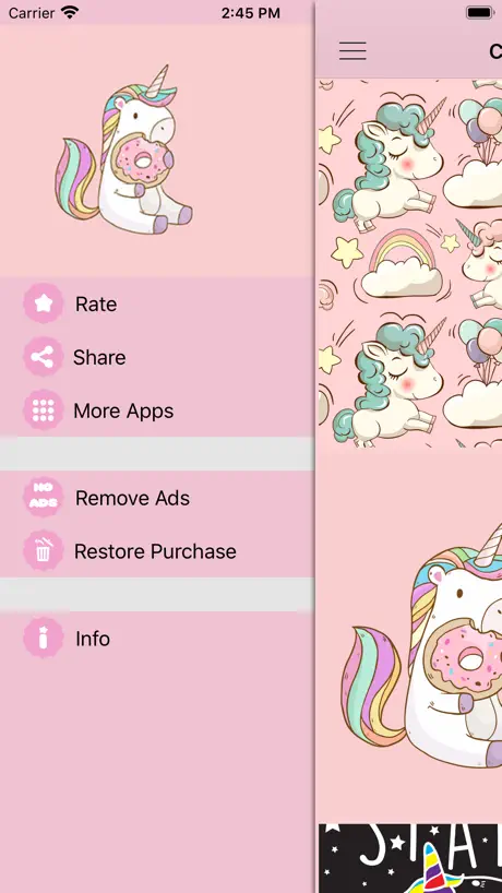 Niedlich Einhorn Hintergrund